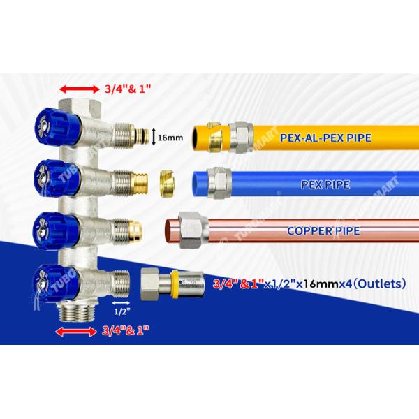2 - 12 выходов Брассовый Pex Манифолд Pex Манифолдные системы для улучшения дома
