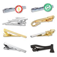 Clips personalizados de gravata Ouro Prata de aço inoxidável Clipe musical masculino em gravata