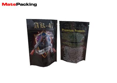 Stand Up Aluminum Foil Plastic Tobacco Pouch Child Proof Zipper Bags Moisture Proof
