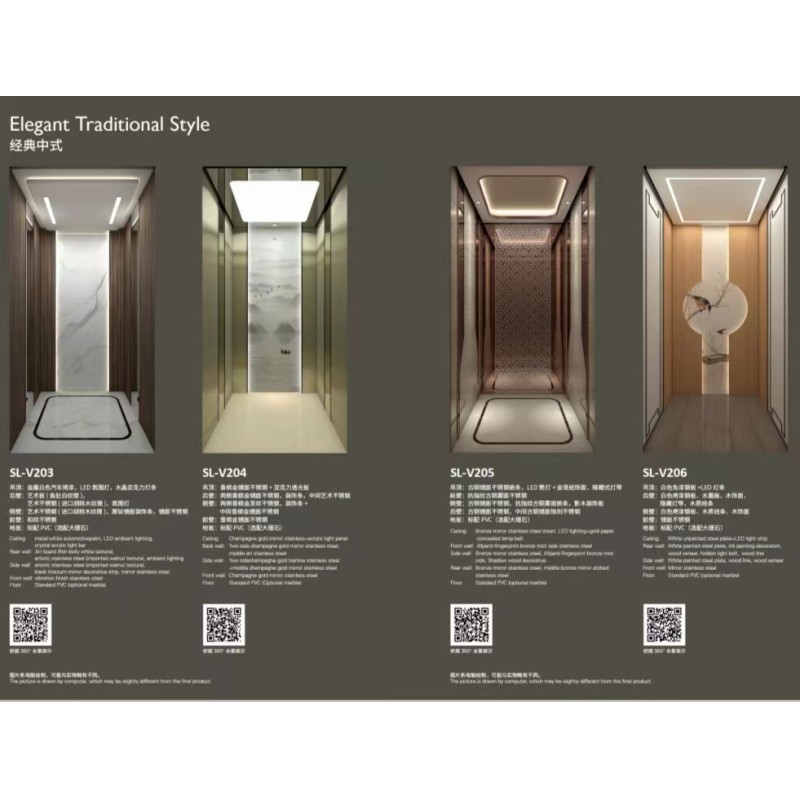 0.4m/S 1.0m/S Villa Elevator Home Elevator Car Decoration Lift Residential Elevators