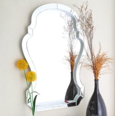 Water Proof Sliver Antiqued Glass Wall Mirror Customized Logo Available