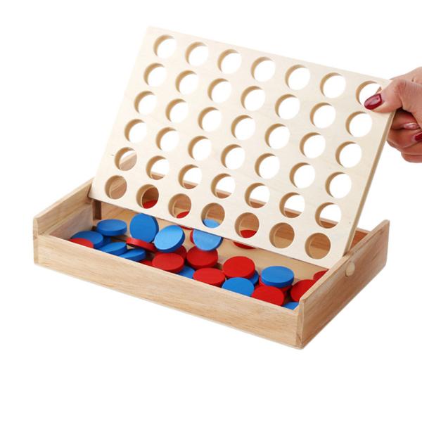 Row Educational 4cm Wooden Chess Pieces Set Children Birthday Gift