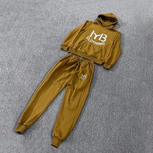 Custom Sweatsuit 100% Cotton Activewear Screen Logo French Terry Hoodie Joggers