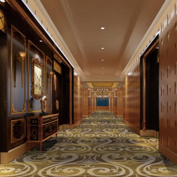 1200g/sqm Fleece Weight Casino Wall to Wall Exhibition Carpet for Restaurant Interior