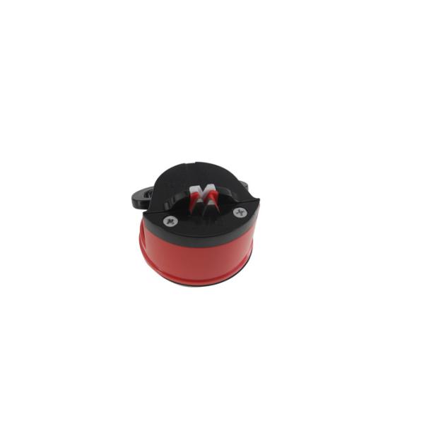 Round Double Kitchen Knife Sharpener With Suction Pad , Blister Packing