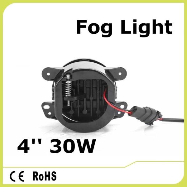 12V DC 4 Inch 30 Watt Car LED Fog Lights For Harleys Jeeps Motorcycle
