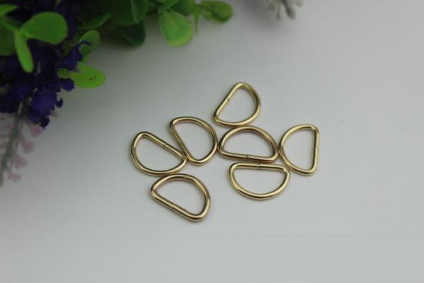 Supply handbag metal welded d ring,various colors wire iron metal d ring 13mm