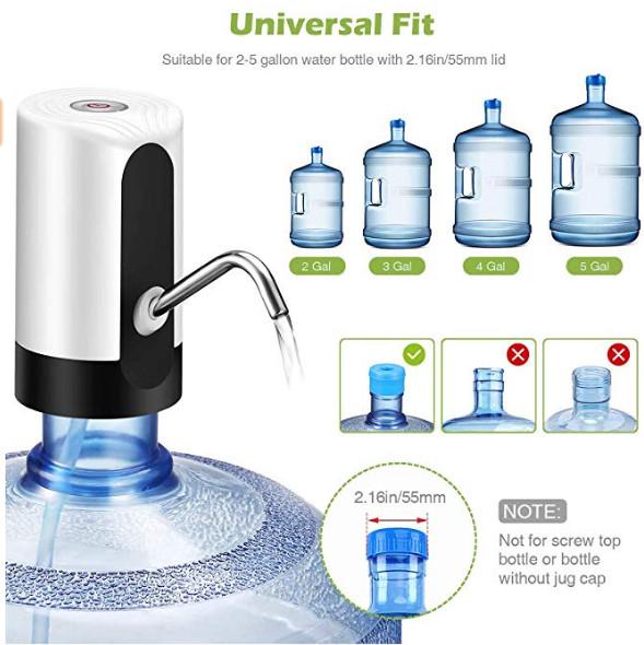 USB Charging Bottled Water Pump For  Universal 2-5 Gallon Bottle Water Drinking