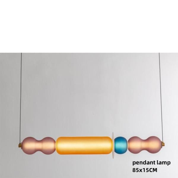 Designer Colored Pendant Lamps LED Stained Glass Pendant Light Bar Shop Restaurant Light(WH-AP-603)