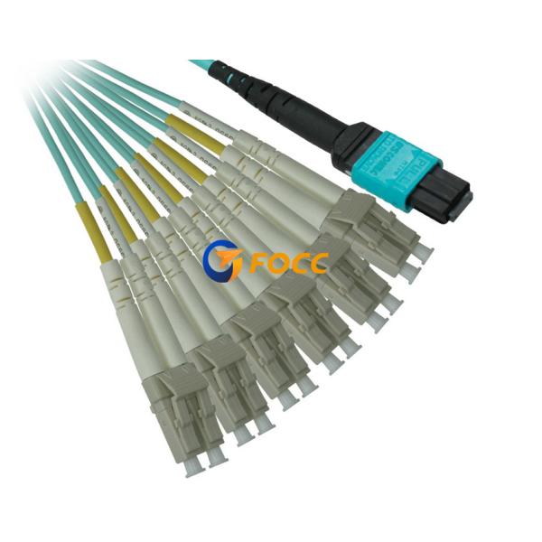 Female Fanout Fibre Optic Ethernet Cable 4 Duplex LC 40 Gigabit