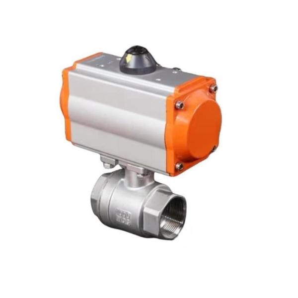 Válvula de esferas industrial pneumática de aço inoxidável 304 2PC com política de reembolso de 30 dias
