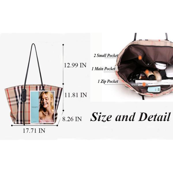 Canvas Womens Luxury Handbag Large Capacity Roomy Ladies Crossbody Purse