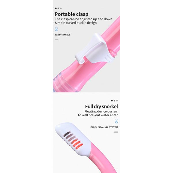 Entraînement au sport rouge plongée sous-marine tube respiratoire en silicone bouton de bouche en PVC pour enfants