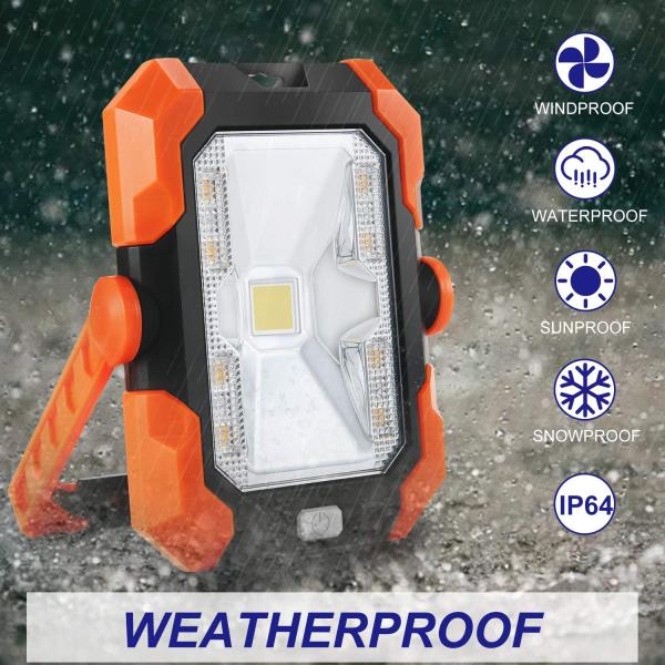 New Solar Mobile Work Light|4400mAh High Capacity Lithium Battery|Monocrystalline Silicon 6V 1W|Solid Power Magnet|Verti