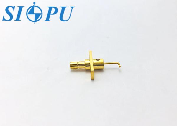 SSMB Male RF Coaxial Connector – Straight Microstrip Type, Flange Mounted, Solderable