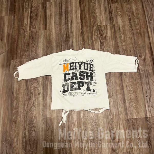 Fabricants de vêtements Hommes personnalisés Coton boxy goutte-à-goutte épaule culture acide en détresse T-shirt T-shirt à écran T-shirts pour hommes