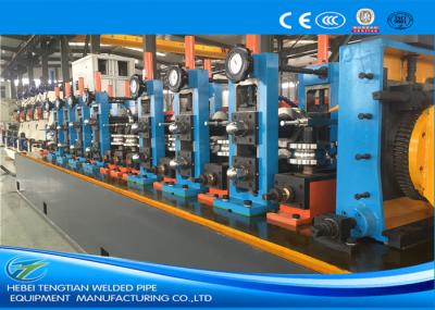 ERW60 máquina de tubos industriais azul cor de alta frequência quadrado tubo de moagem