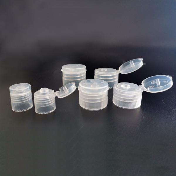 K902-1 Flip Top Plastic Cap ISO14001 Nontoxic Transparent 18/20/24/28mm