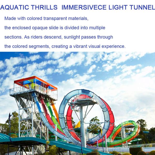 Thrill Seekers Commercial Black Hole Water Slide Aqua Park Water Park Equipment