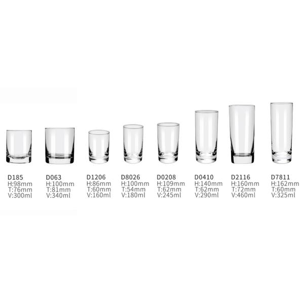 300ml 10Oz Old Fashioned Rocking Tumbler Glasses For Home / Restaurant