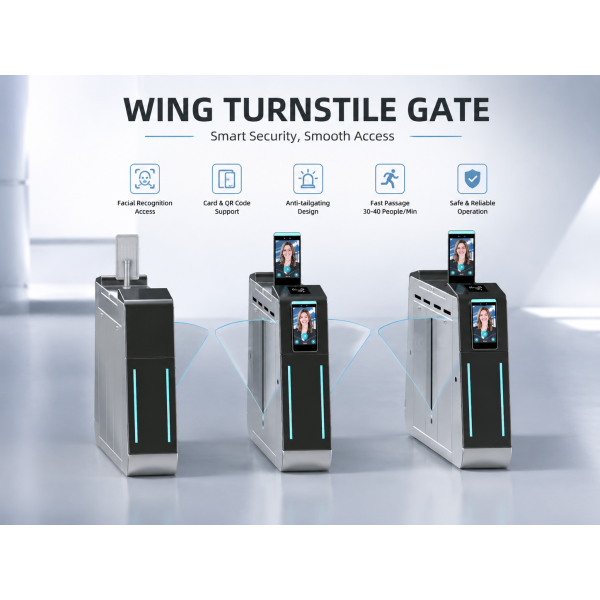 School Wing Turnstile Entrance Management With Facial Recognition Attendance System