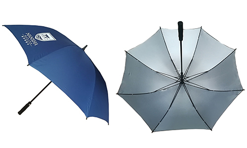 Silver Coated Sun Protection UV Blocking Umbrella 60 Inch Yacht Club Golf Umbrella