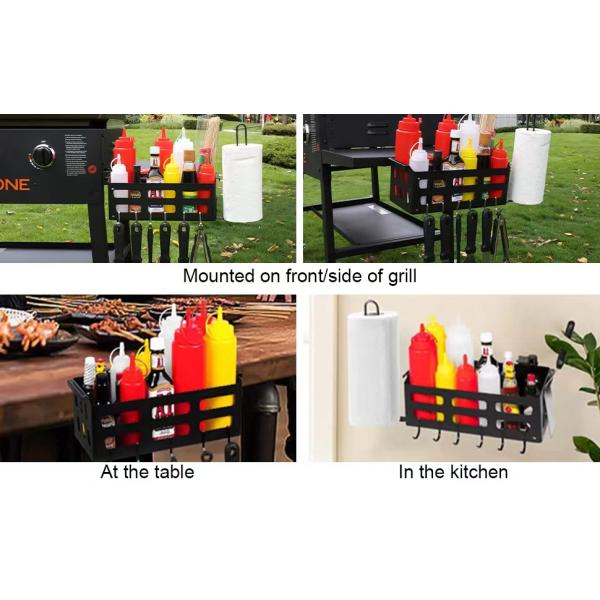 Simplifique su configuración de parrillado con accesorios de parrilla magnética y porta toallas de papel
