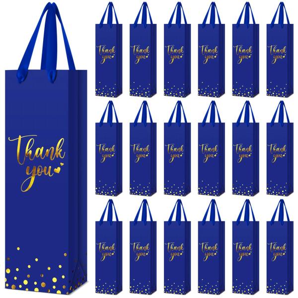 Custom Printed Wine Packing Shopping Paper Bag For Bottle CMYK 4 Color Offset Printing