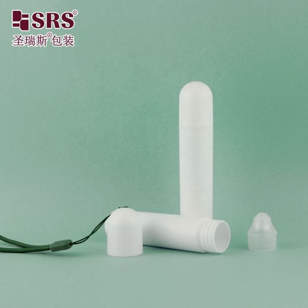 Frosted Pink Cap Bottle PP Plastic Roller Ball Oil Bottle Round 25ml Baby Massage Oil Bottle