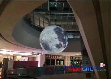4.5m Lighted Inflatable Planet Moon Event Lighting Balloon For Advertisement Decoration
