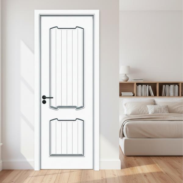 Painting WPC Door formaldehyde free composite hollow door offering superior strength stability and resistance to humidity for long term