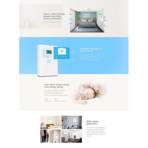 H501 Clase H13 Sistema de ventilación de pared con suministro de aire fresco