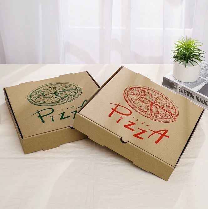 Rectangle Paper Custom Design Food Grade Takeout Food Package Pizza Box for Various Sizes