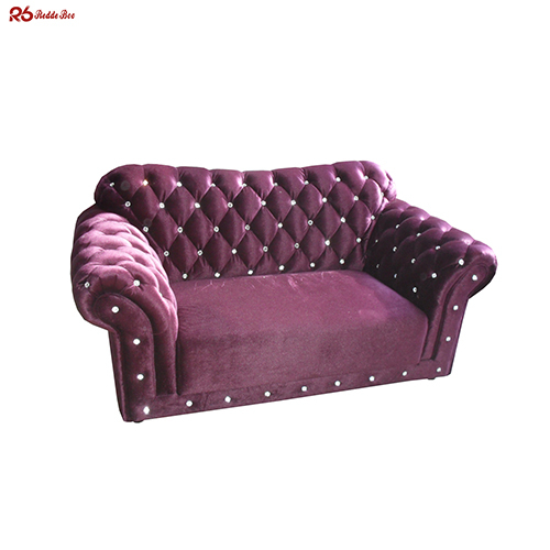 Purple Tufted Leather Sofa Furniture Chesterfield Armchair Leather
