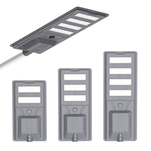150w commerciaux lampadaires solaires avec capteurs de nuit en aluminium coulé