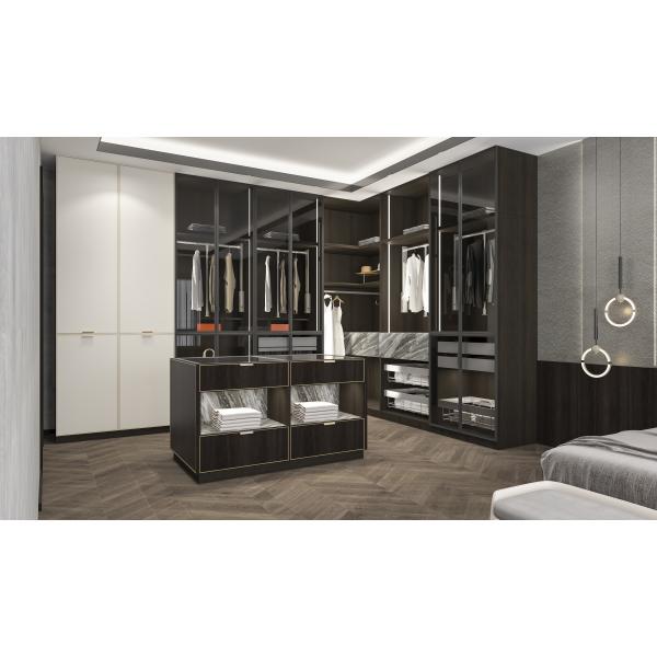 Modern Metal Pallet Bedroom Wardrobes with Customized Wooden Dress Cabinet Design