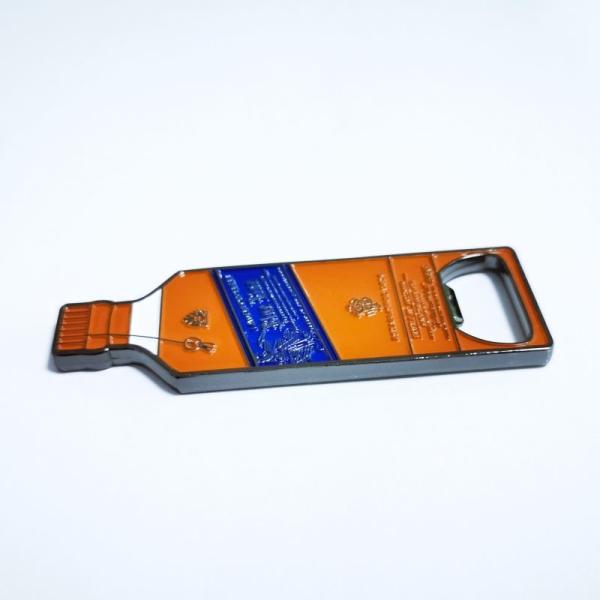 Modern Style Metal Bottle Openers 5mm Thick Diecasting Process In Dyed Black Finish