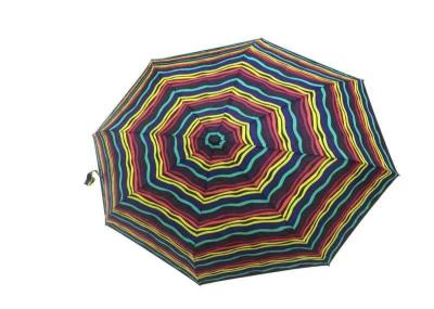 Compact Strong Travel Umbrella , Lightweight Travel Umbrella Rubber Caoted Handle