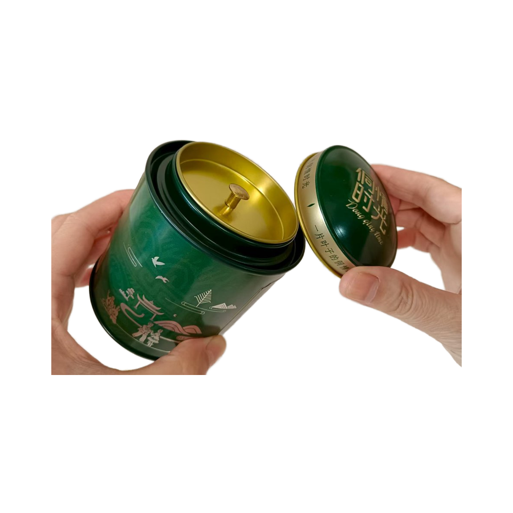 Luxury Empty Metal Tea Tin Cans Double Lid Airtight Container For Candle Coffee Food Crafts