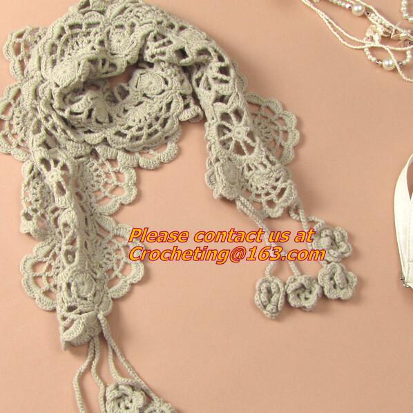 autumn-summer, women's all-match, cutout handmade, crochet, yarn scarf,Shawls scarves Sen