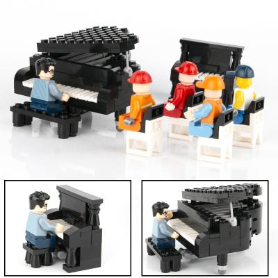 Compatible with legoingly locking creator upright piano musical instrument building block