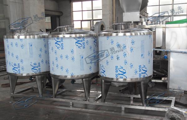 CIP Cleaning System Soft Drink Processing Line Semi Auto With 500L Tank
