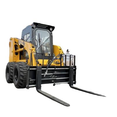 800kg 1050kg Euro 5 CE EPA Wheel Skid Steer Loader with Optional AC and Hammer Attachment