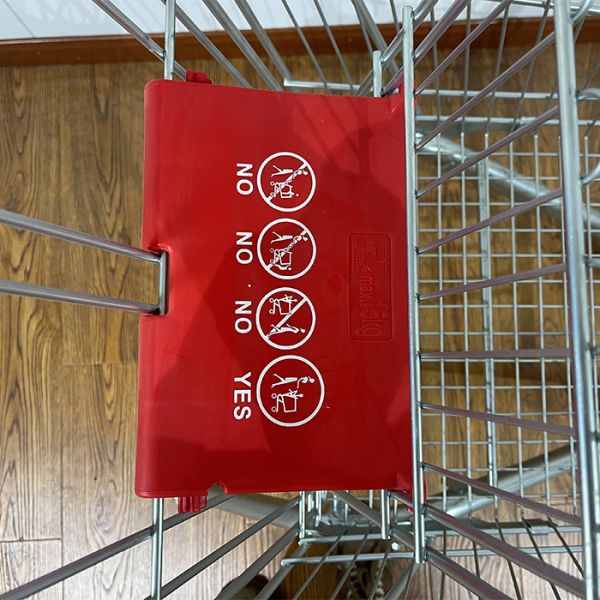 100L European Style Hand Folding Shopping Trolley/Cart with Children Seats