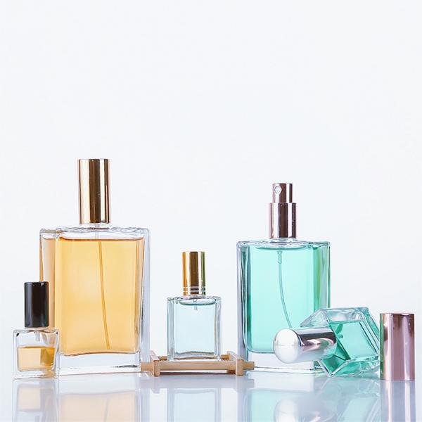 10ml 15ml Flat Square Perfume Oil Spray Bottle Luxury Glass Material
