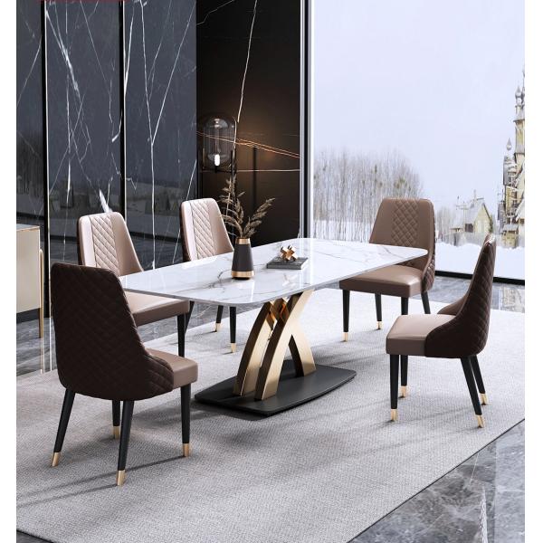 OEM Black Dining Table Marble Onyx Modern Furniture