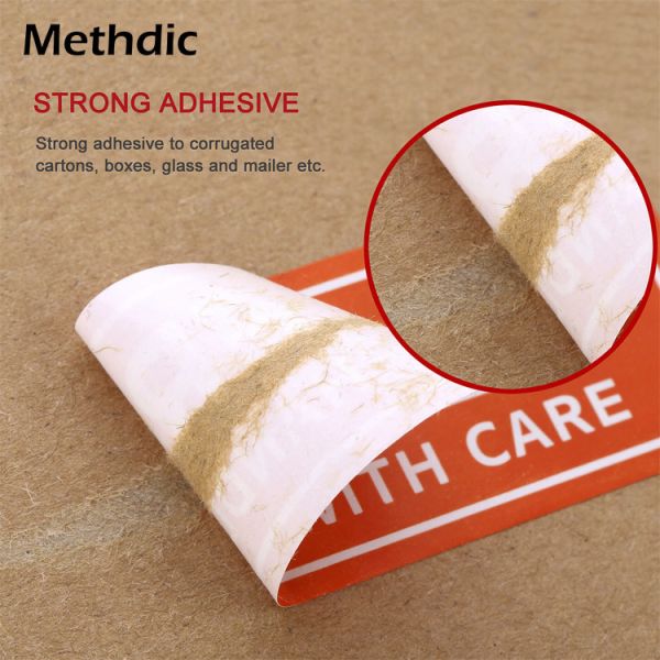 Fragile Warning PVC Label Sticker For Packing Careful Handling And Safe Shipping