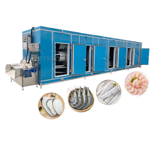 Máquina de congelamento rápido Congelador de alta temperatura de baixa temperatura para a indústria Capacidade 600 kg/h