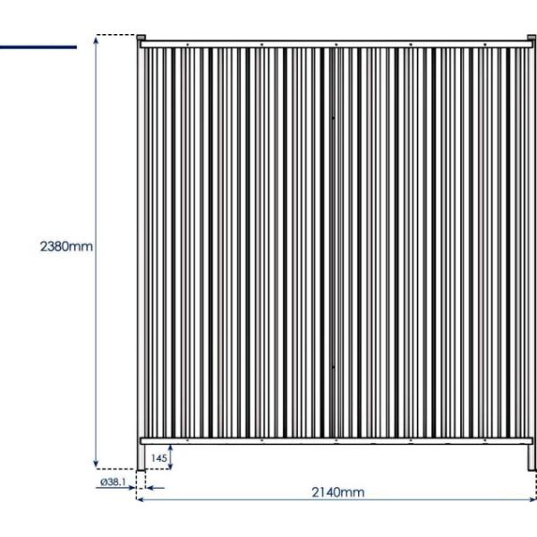 2.4m Steel Hoarding Panel Weight 40Kg