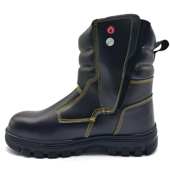 Genuine Leather Forest Firefighter Boots Waterproof Soft Rubber Sole Boots Unisex